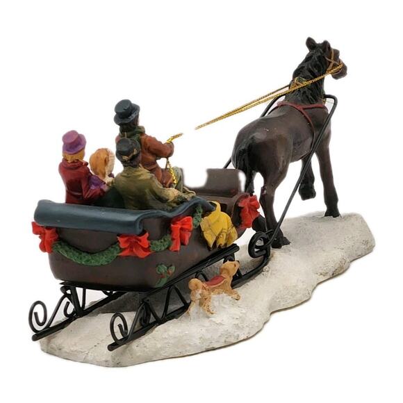 St Nicholas Square Sleigh Ride Christmas Village Collection VTG 2004 Open Box - Picture 6 of 16